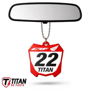 Pingente Mini Plate Honda CRF Motocross Personalizado