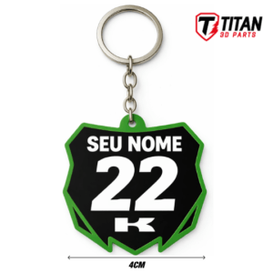 Chaveiro Mini Plate Kawasaki KX 01 MX Personalizado