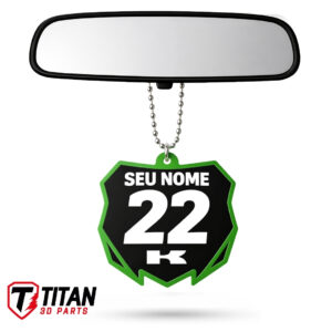 Pingente Mini Plate Kawasaki KX Motocross Personalizado