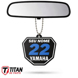 Pingente Mini Plate Yamaha Motocross Personalizado
