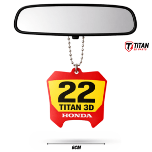 Pingente Number Plate Honda 04 MX Personalizado