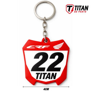 Chaveiro Mini Plate Honda CRF Motocross Personalizado