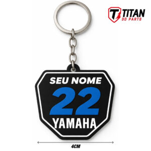 Chaveiro Mini Plate Yamaha Motocross Personalizado