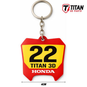 Chaveiro Mini Plate Honda Motocross Personalizado