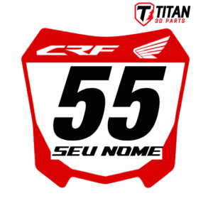 Placa LED Personalizada Honda CRF com Nome e Número Motocross
