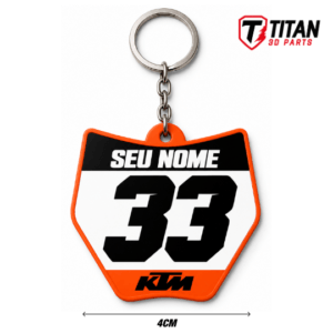 Chaveiro Mini Plate KTM 02 MX Personalizado