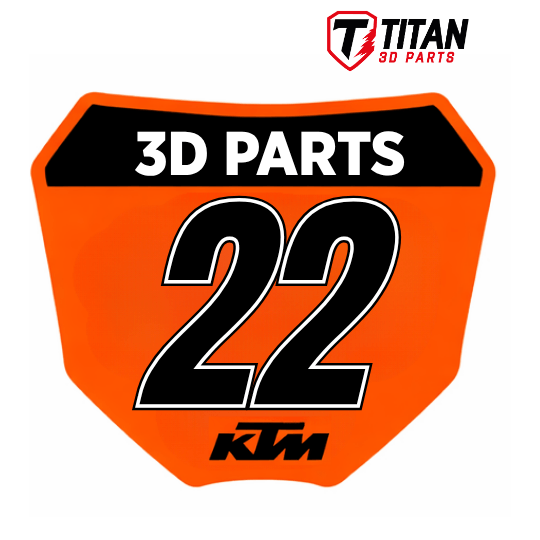 Placa LED Personalizada KTM com Nome e Número Motocross