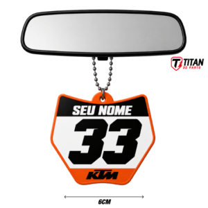 Pingente Number Plate KTM 02 MX Personalizado