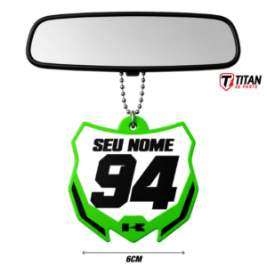 Pingente Number Plate Kawasaki KX 02 MX Personalizado