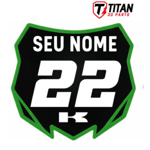 Placa LED Personalizada KAWASAKI (KX) com Nome e Número Motocross