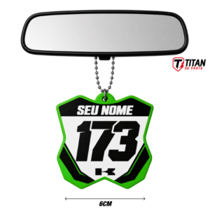 Pingente Number Plate Kawasaki KX 03 MX Personalizado