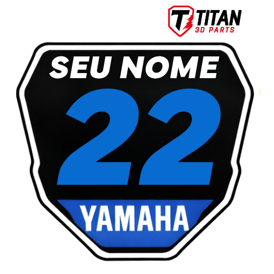 Placa LED Personalizada Yamaha com Nome e Número Motocross